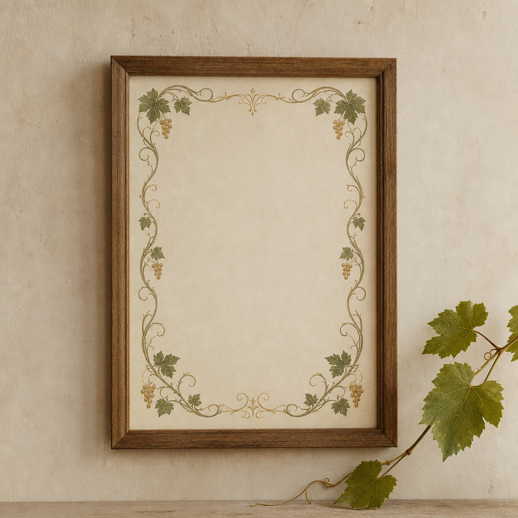 Be Thou My Vision Wall Art Print — A vine-bordered hymn print for the home