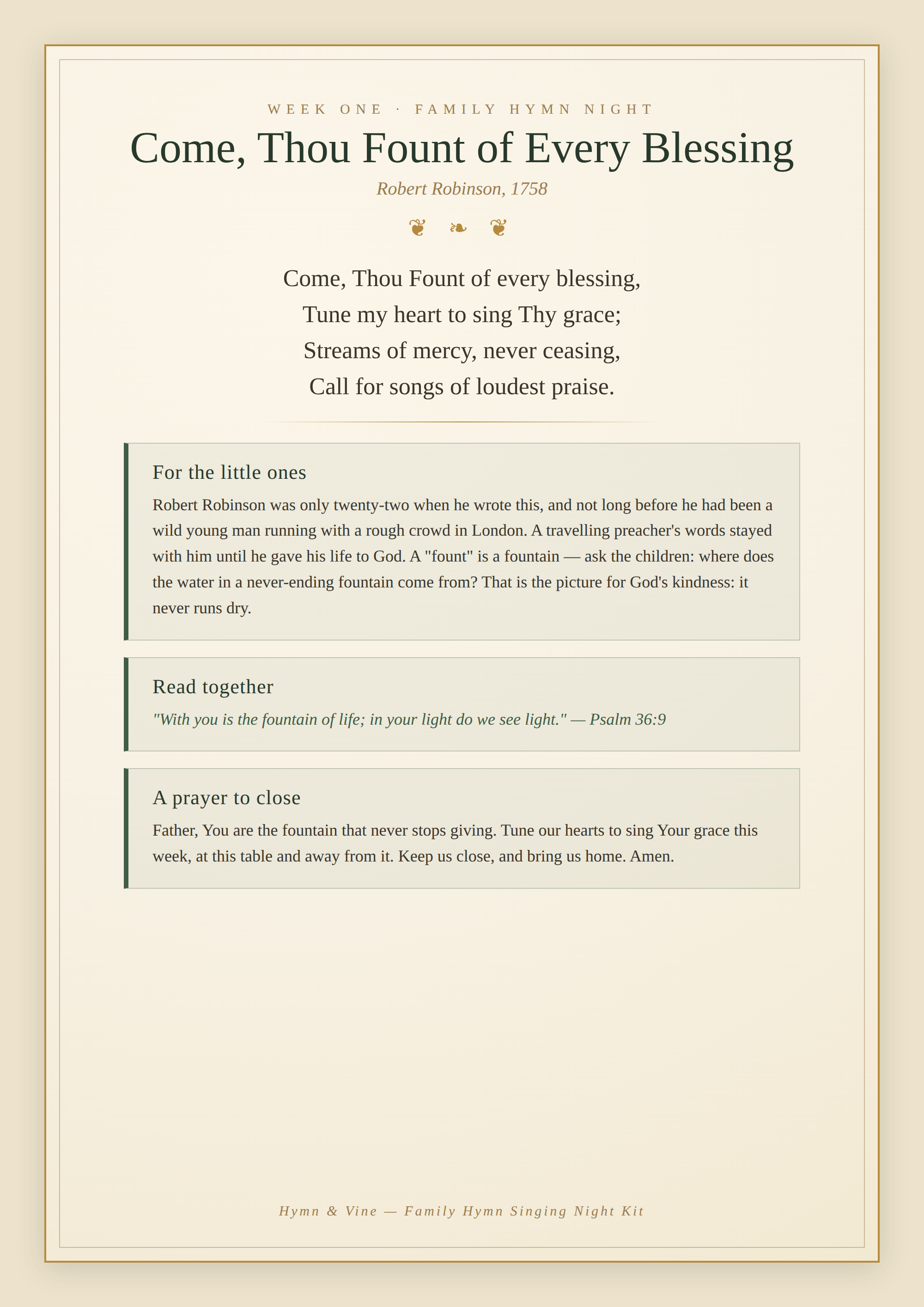Family Hymn Singing Night Kit preview 1